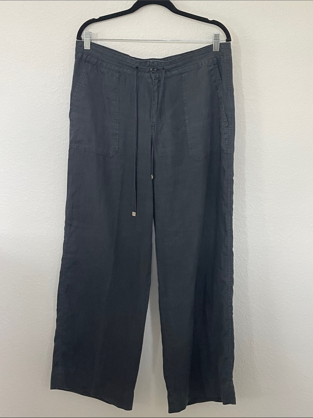 Lauren Ralph Lauren Size 10 Navy Blue Wide Leg Drawstring Utility Pants